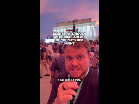 Scenes at Lincoln Memorial ahead of Trump's UFC night