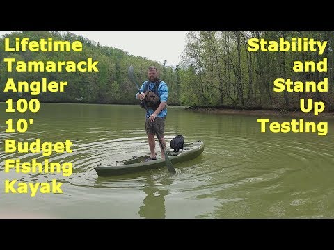 Lifetime Tamarack Angler 100 Fishing Kayak - Stability & Stand Up Test