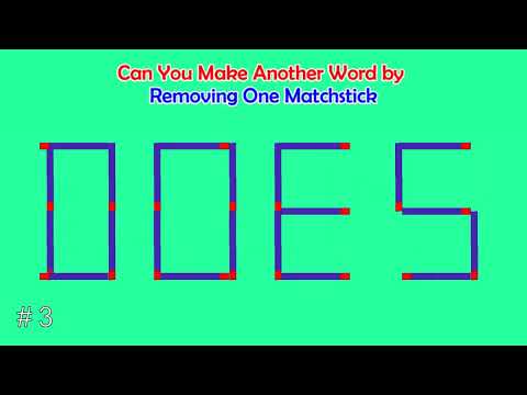 Can you make another word from the existing one? | Matchstick Word Puzzles #25 | Brain Teaser