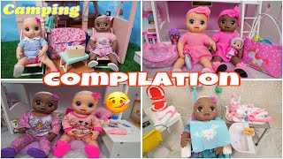 Baby Alive baby doll Twins morning Routine and packing videos Compilation