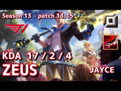 【KRサーバー/GM】T1 Zeus ジェイス(Jayce) VS カシオペア(Cassiopeia) TOP - Patch13.15 KR Ranked【LoL】
