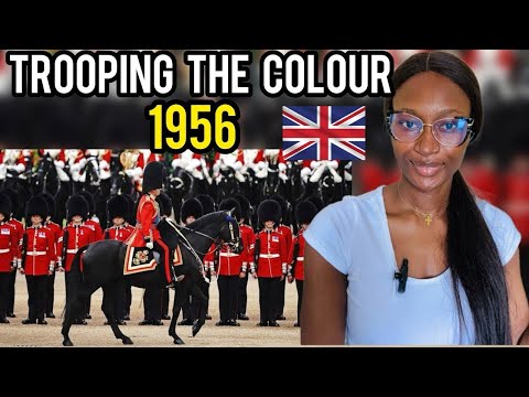 American Reacts To Trooping the Colour 1956 | Rare Historic Royal Parade Footage 
