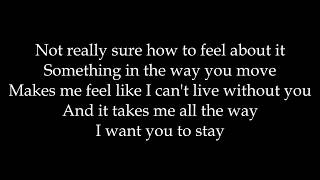 Rihanna - Stay (Solo version) Lyrics