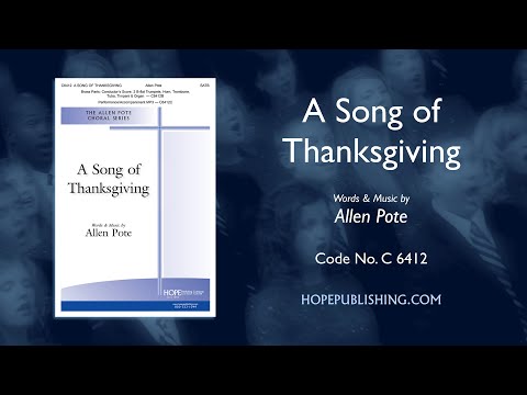 A Song of Thanksgiving - Allen Pote