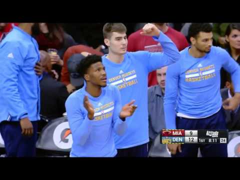 Emmanuel Mudiay Two Hand Slam vs MIA (2016.11.30)