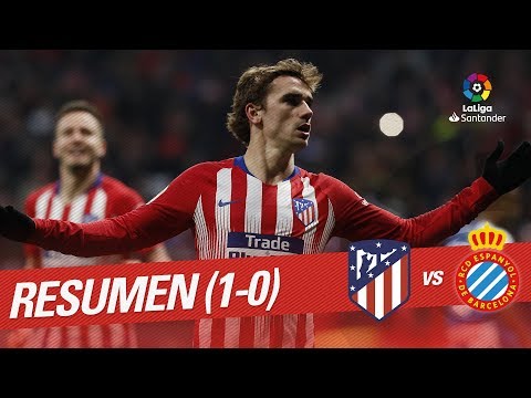 Resumen de Atlético de Madrid vs RCD Espanyol (1-0)