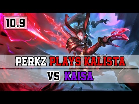 PERKZ PLAYS KALISTA VS KAISA | Bot Lane | Full Gameplay 10.9