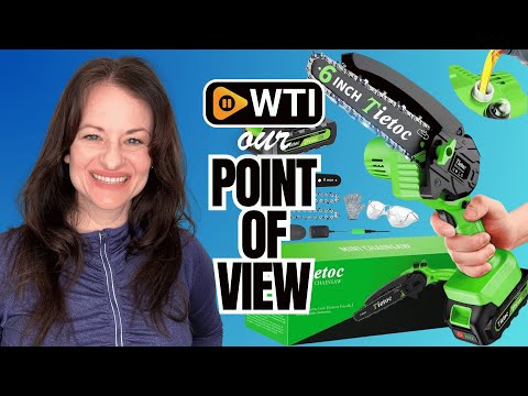 Tietoc Chainsaw 6 Inch Mini Electric Chainsaw Cordless Battery Powered - WTI product video review