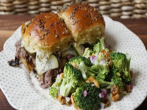 BAKED ROAST BEEF AND PROVOLONE SANDWICHES WITH DELMY'S...