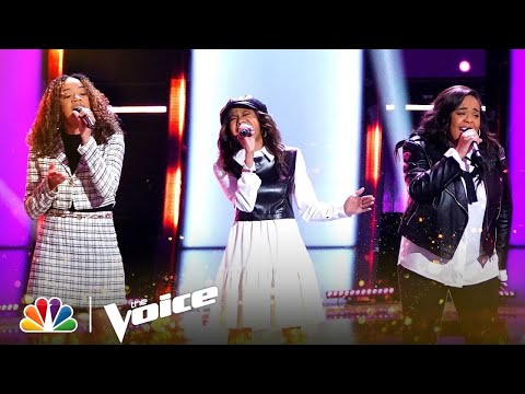 Sister Trio KCK3 Performs Ariana Grande's "No Tears Left to Cry" | The Voice Blind Auditions 2021