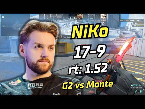 CS2 POV| G2 NiKo (17-9) rt: 1.52 vs Monte (Nuke) | IEM Katowice 2024 #cs2 #demo