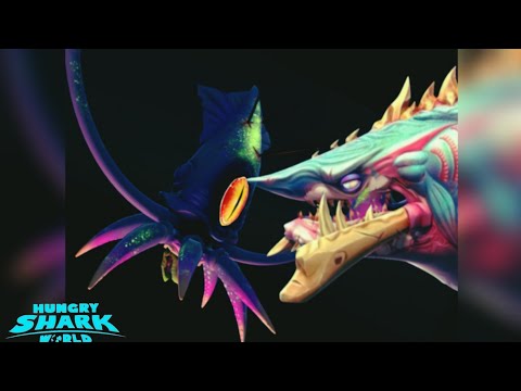 Alpha Zombie Round 2 vs Colossal Squid 🦑! - Hungry Shark World