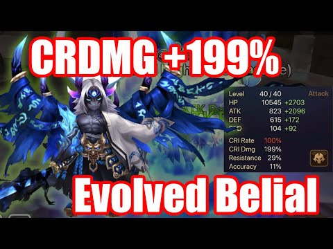 【Summoners War | Curry's RTA】CRDMG + 199%!! Evolved Belial is the GOAT!!!