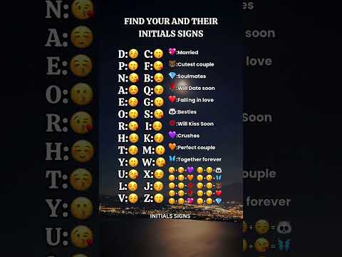 FIND YOUR AND THEIR INITIALS #soulmate #crush #initials #love