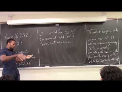 Math 1108-R08 Lecture 1 - Continuous interest; APY; Future Value of Annuities