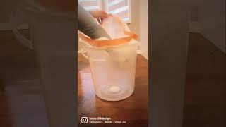 Quick DIY to hide your ugly trash bin #diydecor #kitchendecor #shortsfeed #shortsviral #reelsvideo