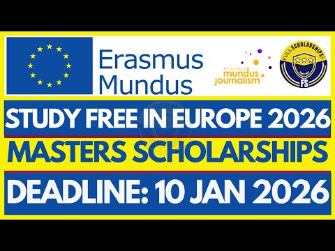 Erasmus Mundus Journalism Scholarship 2026 | UK, Germany, Netherlands | Step-by-Step Application