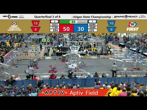 Quarterfinal 3 - 2022 FIRST in Michigan State Championship - APTIV Division
