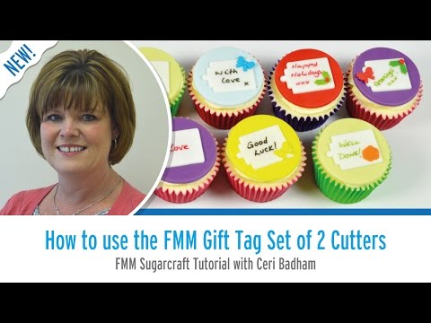 GIFT TAGS (set of 2) fondant icing cutter set GIFT TAGS (set of 2) fondant icing cutter set
