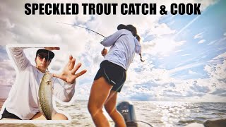 Speckled Trout Fishing Down in Louisiana | Catch &amp; Cook