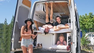 VAN LIFE | sleeping four people in our sprinter van!!