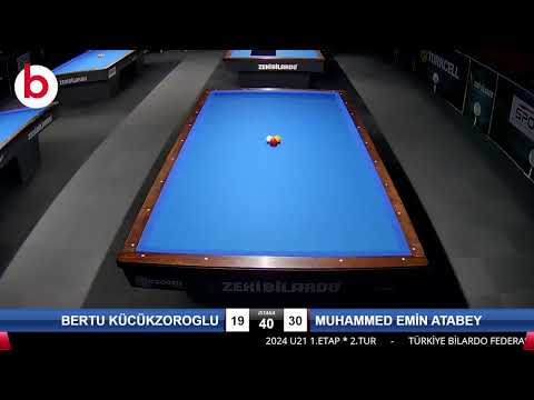 BERTU KÜCÜKZOROGLU & MUHAMMED EMİN ATABEY Bilardo Maçı - 2024 U21 1.ETAP-2.TUR