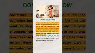Don't Stop Now | English Reading & Listening Practice (A2-B1)