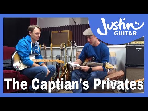 "The Captain's Privates" Lesson #1! Lee's private guitar lessons with Justin!