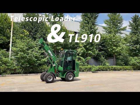 Chinese Mini Diesel Engine Telescopic Loader TL910 Extensible Boom Front Wheel Loader