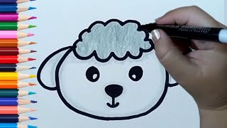 Como desenhar ovelha fofa | OVELHA FOFA | como colorir #comodesenhar