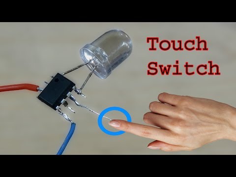 Make a single pine touch switch using ua741, simple touch switch Video