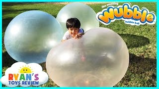 WUBBLE BUBBLE BALL Family Fun playtime outside with GIANT BALL kids Video Ryan ToysReview