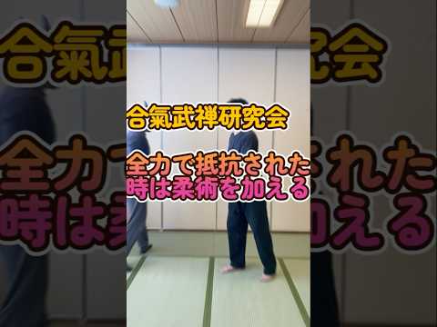 合氣武禅研究会　上下の崩し、合気に柔術を加える合気柔術　#aikidotechniques  #大東流  #martialarts  #岡本眞　#shorts