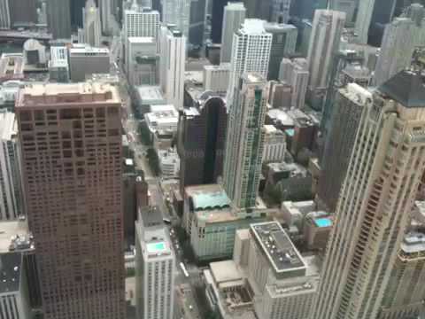 Birds eye view of Chicago
