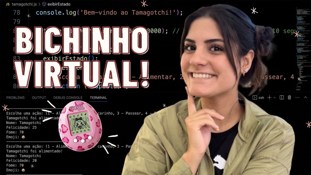 EM MENOS DE 5 MINUTOS FAZENDO UM TAMAGOTCHI!
