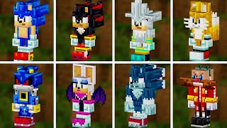 Minecraft Sonic DLC All Characters in Sonic Minecraft