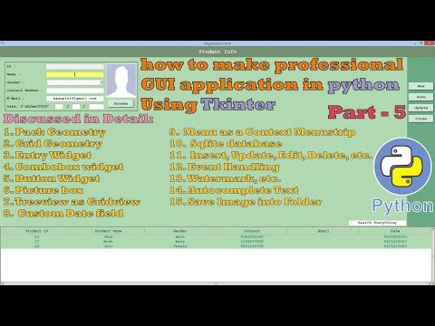 Python Tkinter Tutorial Part 5 How To Make Professional Gui Application In Python Tkinter