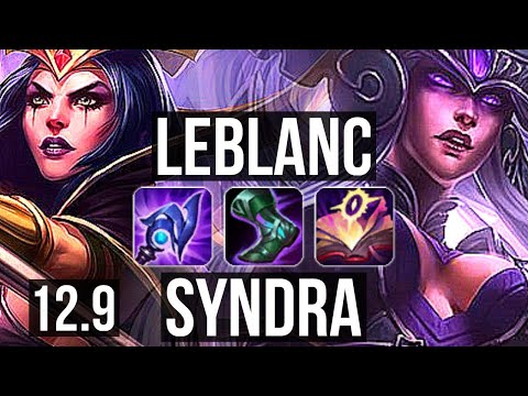 LEBLANC vs SYNDRA (MID) | 14/1/8, Legendary, 1.6M mastery, 300+ games | EUW Grandmaster | 12.9