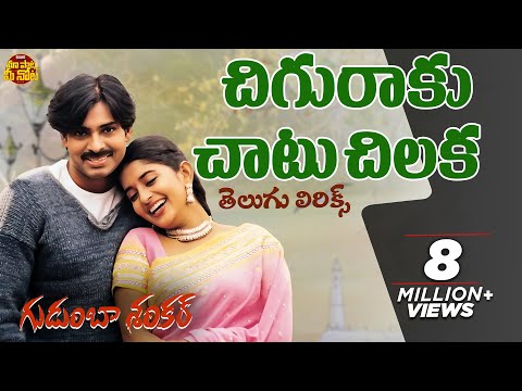 Chiguraku Chatu Telugu Lyrics | Gudumba Shankar | Pawan Kalyan, Meera Jasmine | Maa Paata Mee Nota