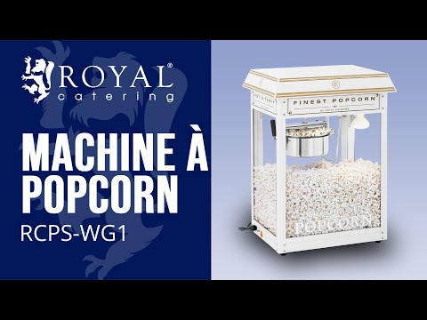 Vidéo - Machine à popcorn - Coloris blanc et or