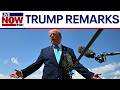 Trump Speaks To Reporters After Coast Guard Academy Address