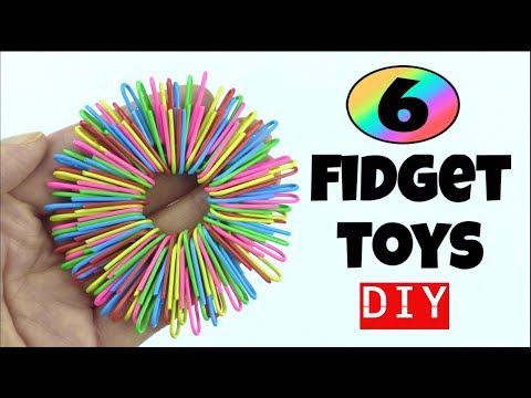 6 EASY DIY FIDGET TOYS - HOW TO MAKE TOYS - PAPER CLIP, PIPE CLEANER, STRESS RELIEVER DIYS