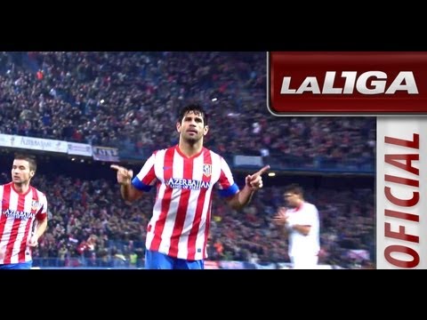 Gol de penalti de Diego Costa (1-0) en el Atlético de Madrid - Sevilla FC - HD