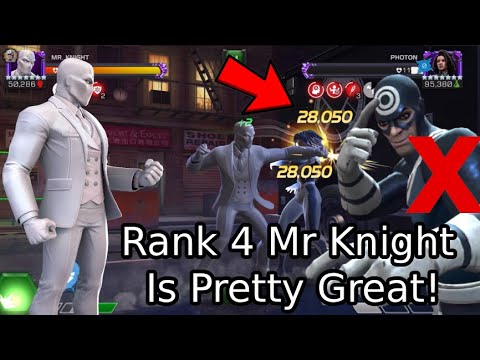 7 Star Rank 4 Mr Knight Gameplay! Not Only For Science Champions.. | Marvel Contest Of Champions
