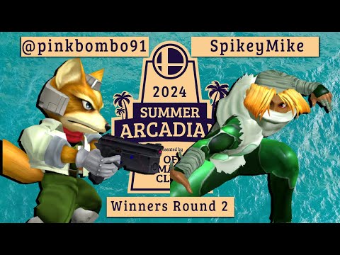 @pinkbombo91 (Fox) vs. SpikeyMike (Sheik) - Winners Round 2 - SK Summer Arcadian 2024