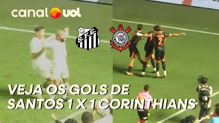 SANTOS X CORINTHIANS: YURI ALBERTO MARCA PARA O TIMÃO E GABIGOL EMPATA PARA O PEIXE; VEJA OS GOLS