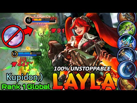 100% Unstoppable Layla Monster Gold Lane - Top 1 Global Layla by Kupidon;) - Mobile Legends
