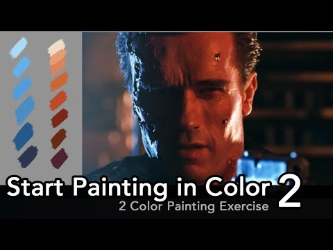 Two Color Painting Exercise: Movie Screencaps