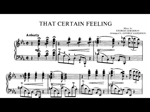 George Gershwin - That Certain Feeling (Solo Piano)