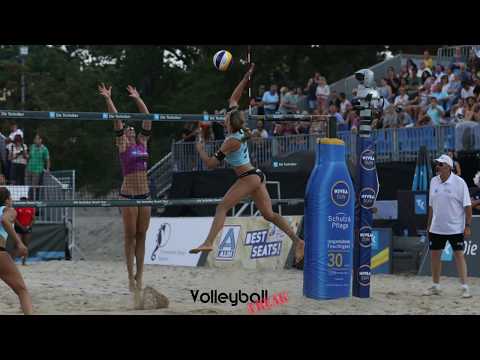 Karla Borger und Julia Sude stehen im Finale und interviewen sich selbst